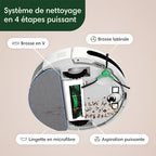 iRobot Roomba Combo Essential (Y0112)   Robot Aspirateur et Laveur Connecté   Efficace et Puissant   Système de Nettoyage en 4 étapes  3 Niveaux d'aspiration   Programmable Via Application ou Voix : Cuisine et Maison