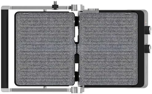 Cecotec Grill électrique Rock’nGrill Smart. Système de réglage de la puissance, du temps et de la température de 2000 W, ouverture à 180 °, plaques amovibles allant au lave vaisselle : Cuisine et Maison