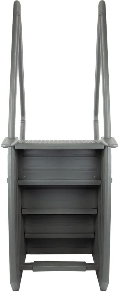 Marches antidérapantes Aqua Select pour piscines hors sol | Bleues | Pour piscines hors sol | Installation possible sur des terrasses de 122 à 137 cm de hauteur | Échelle de sécurité supportant jusqu'à 113 kg