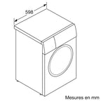 Bosch WGB244A2FR, Série 8, Lave-linge Pose-libre, 9 kg, 1400 trs/min, Blanc