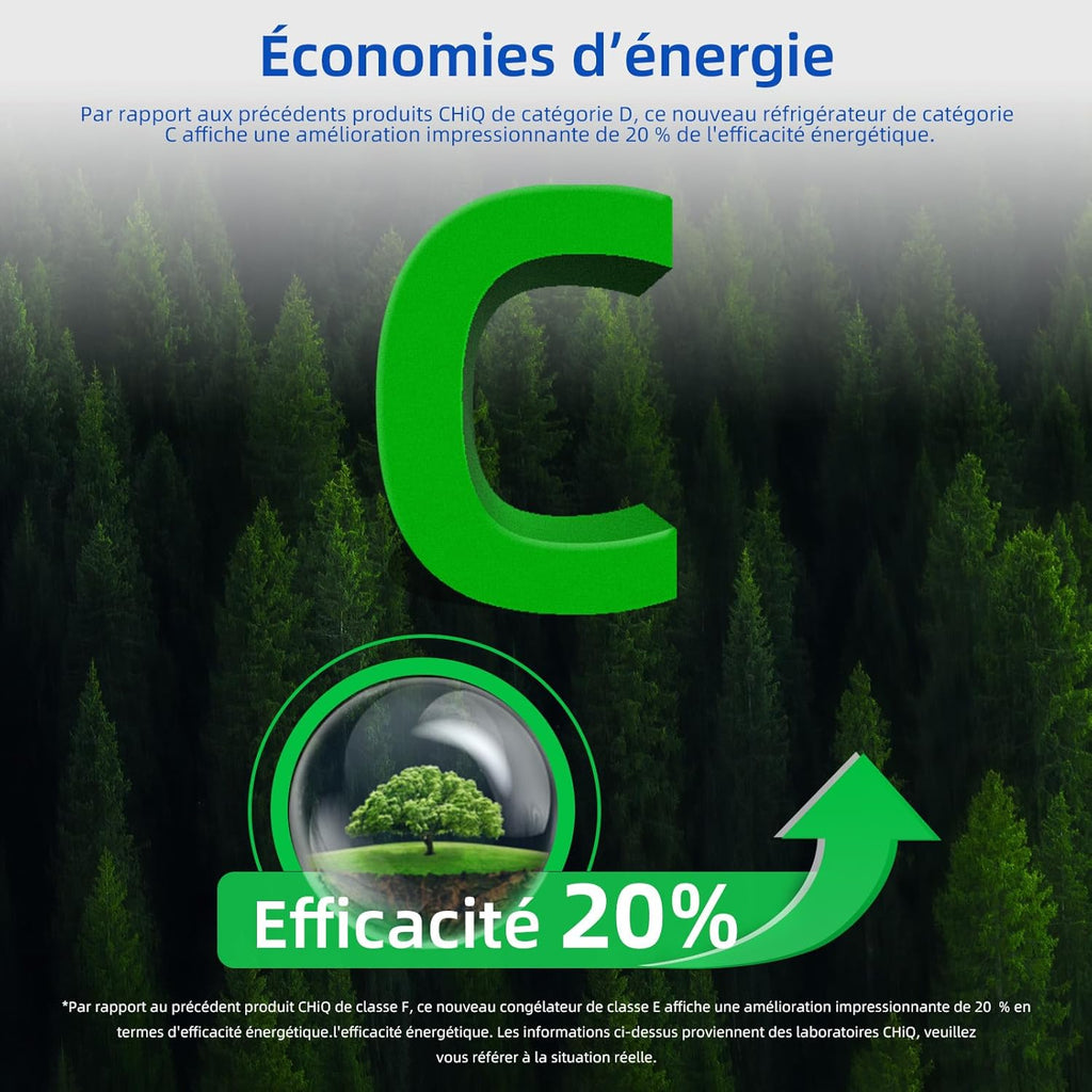 Réfrigérateur CHIQ 107 litres, hauteur : 845 mm, profondeur : 556 mm, noir