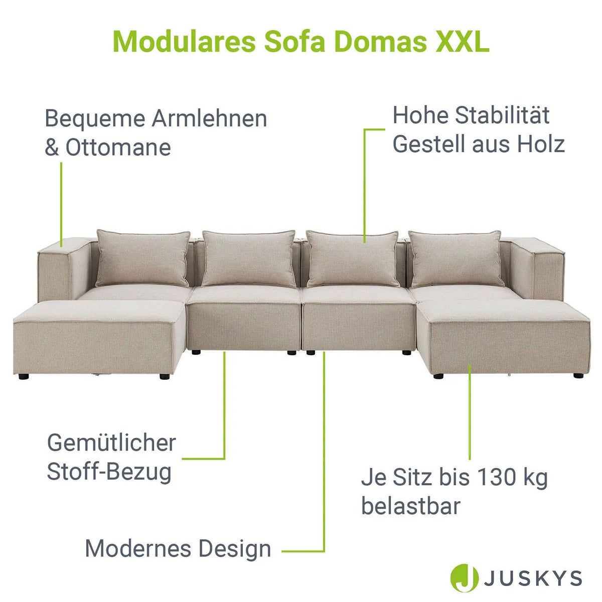 Canapé modulaire Domas XXL 2025 – salon modulaire