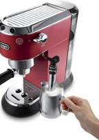 De'Longhi Dedica Style EC685.W, Machine à Café à Pompe en Acier Inoxydable Pour Café Moulu ou Dosettes, Machine à Espresso et Cappuccino, Réservoir de 1,3L, Système Anti-goutte, Blanc