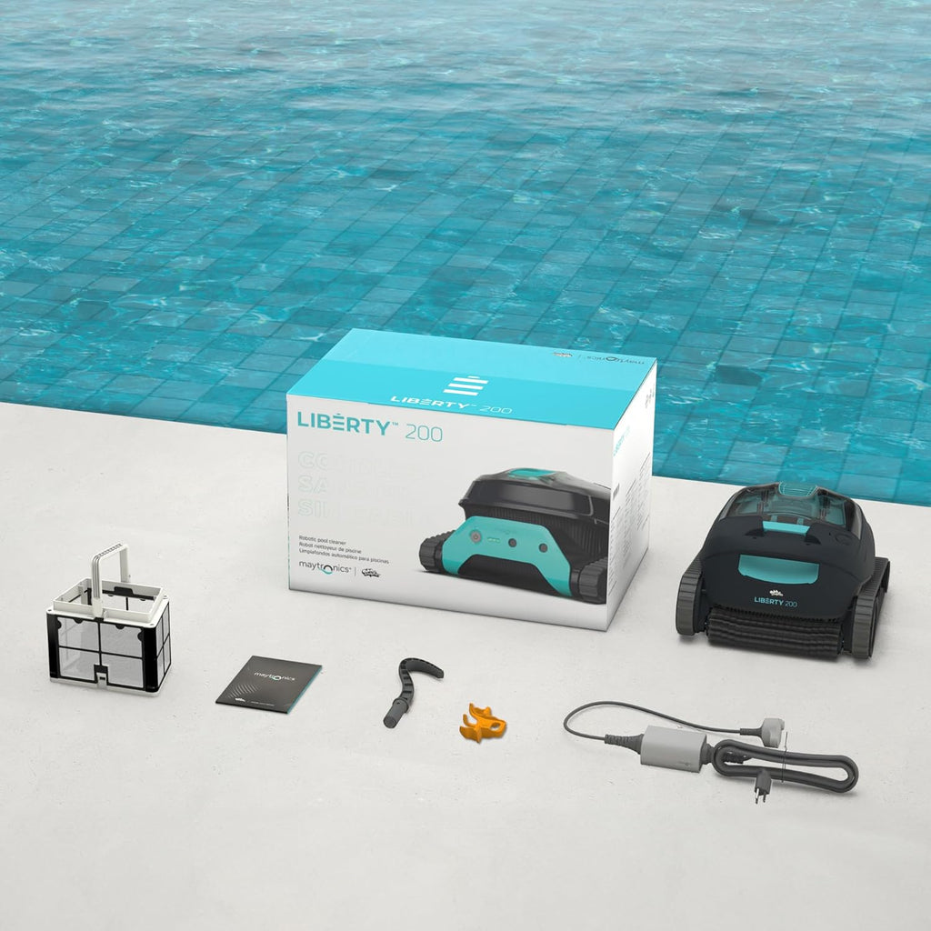 Dolphin Liberty 200 Robot Nettoyeur électrique sans Fil pour Piscine Hors-Sol Jusqu’à 10 m - Nettoyage des parois - Économie d'énergie
