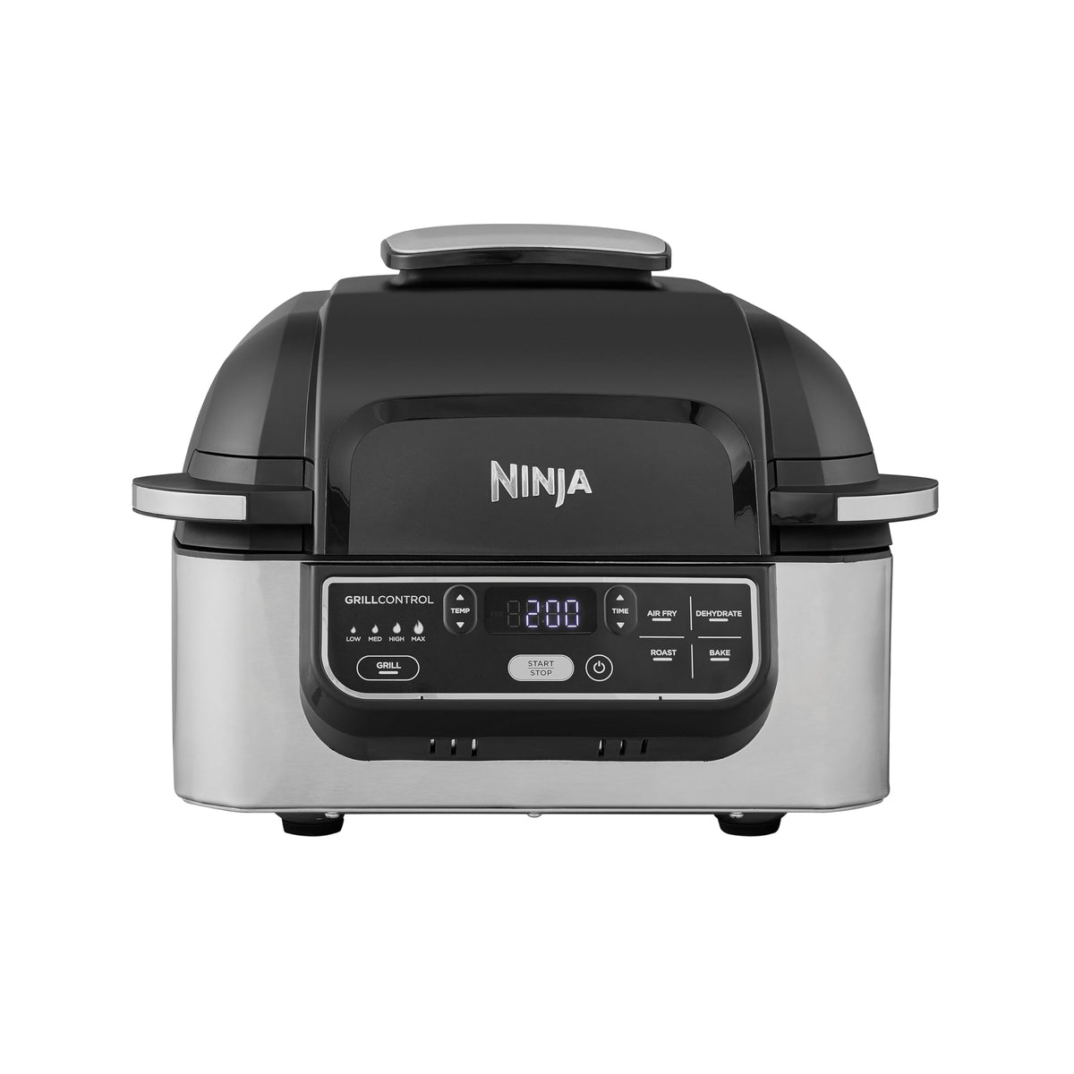 Ninja Foodi Grill & Air Fryer, 5,7L, 5 Fonctions de Cuisson Air Fry, Grille, Cuit, Rotis et bien plus, Pièces Lavables au Lave-vaisselle, Noir/Argent