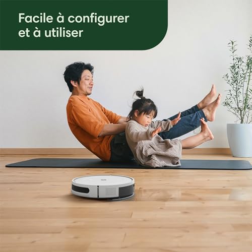 iRobot Roomba Combo Essential (Y0112)   Robot Aspirateur et Laveur Connecté   Efficace et Puissant   Système de Nettoyage en 4 étapes  3 Niveaux d'aspiration   Programmable Via Application ou Voix : Cuisine et Maison