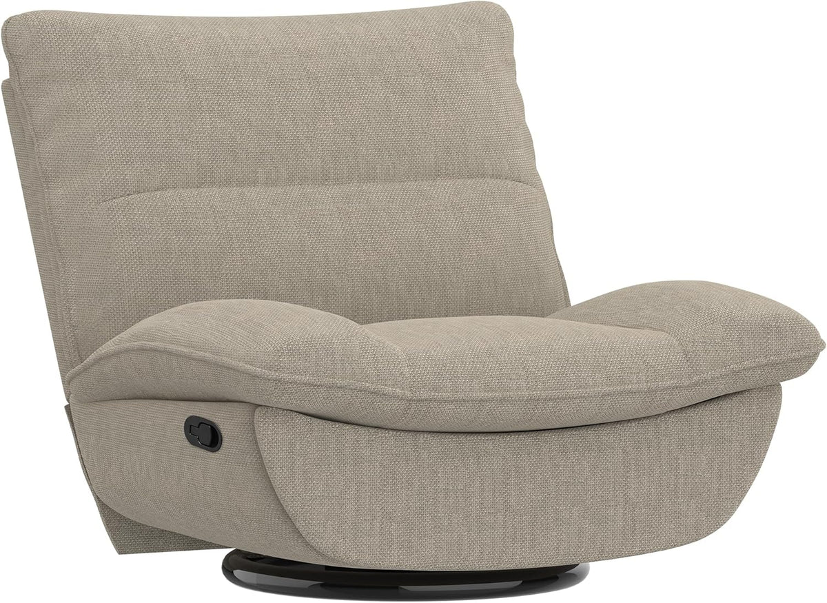 Fauteuil inclinable FLEXISPOT XC6, canapé pivotant à bascule, fauteuil TV avec dossier réglable, fauteuil inclinable pour chambre, salon et home cinéma (beige)