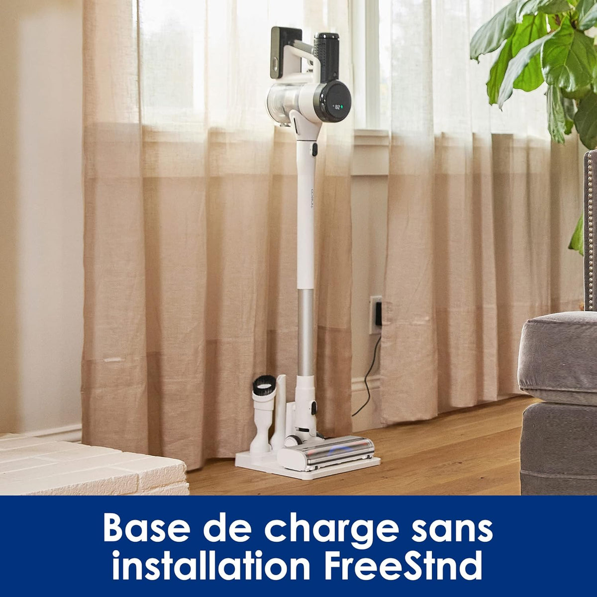 Tineco Pure One S15 Essentials Aspirateur Balai sans Fil Intelligent, Brosse Anti-nœuds, Puissant, Longue Autonomie, Excellent pour Multi-Surface, Le Nettoyage des Poils d’Animaux avec éclairage LED
