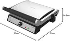 Cecotec Grill électrique Rock’nGrill Smart. Système de réglage de la puissance, du temps et de la température de 2000 W, ouverture à 180 °, plaques amovibles allant au lave vaisselle : Cuisine et Maison
