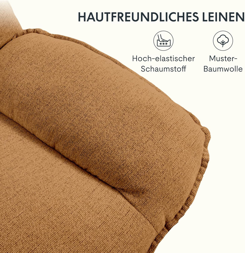 Fauteuil inclinable FLEXISPOT XC6, canapé pivotant à bascule, fauteuil TV avec dossier réglable, fauteuil inclinable pour chambre, salon et home cinéma (beige)