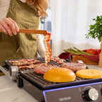Cecotec Grill électrique Rock’nGrill Smart. Système de réglage de la puissance, du temps et de la température de 2000 W, ouverture à 180 °, plaques amovibles allant au lave vaisselle : Cuisine et Maison