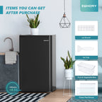 Mini-réfrigérateur EUHOMY 2025 avec congélateur compact. Porte simple