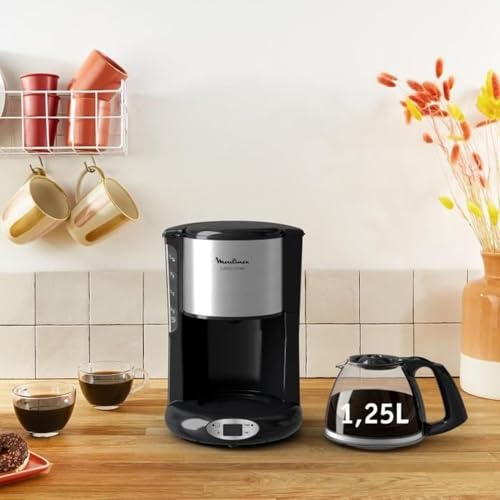 Tefal   cm461811   Cafetière programmable 15 tasses 1000w noir/inox maison : Cuisine et Maison