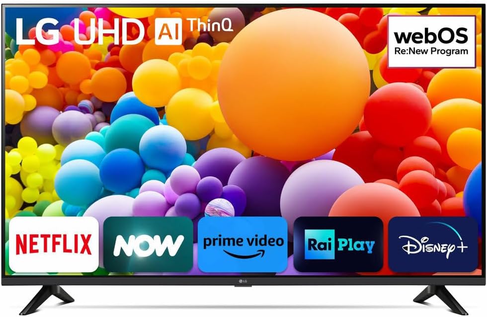 LG TV LED 2024 | 55UT73 | 55 Pouces | UHD | Processeur α5 gen 7 AI 4K, Noir [Classe énergétique G]