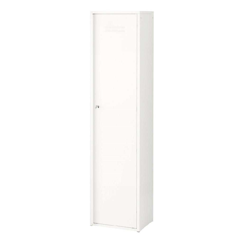 Armoire métallique 1 porte avec serrure, blanc