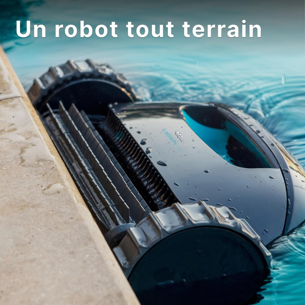 Dolphin Liberty 200 Robot Nettoyeur électrique sans Fil pour Piscine Hors-Sol Jusqu’à 10 m - Nettoyage des parois - Économie d'énergie