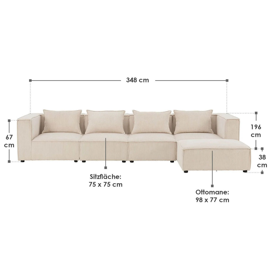 Canapé modulaire Domas XL 2025 - 4 places