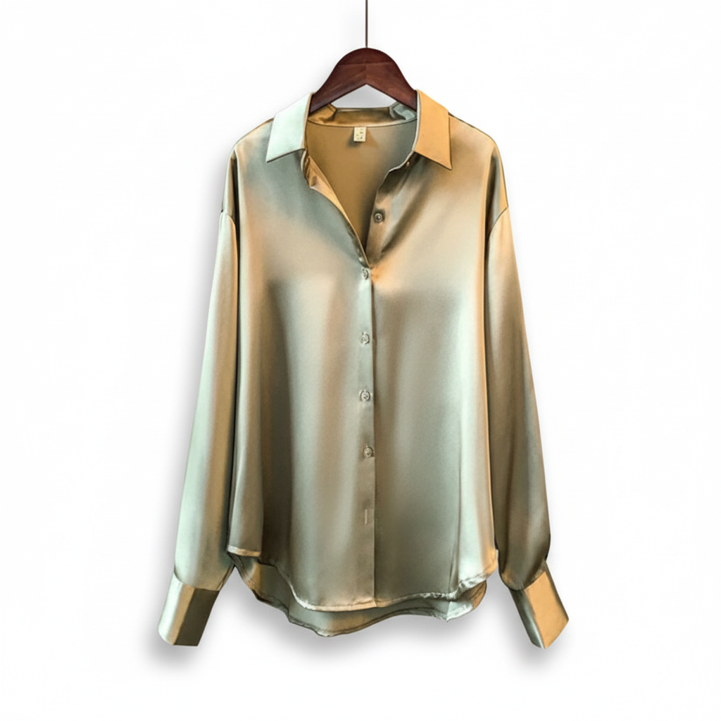 Chemise en satin pour femme