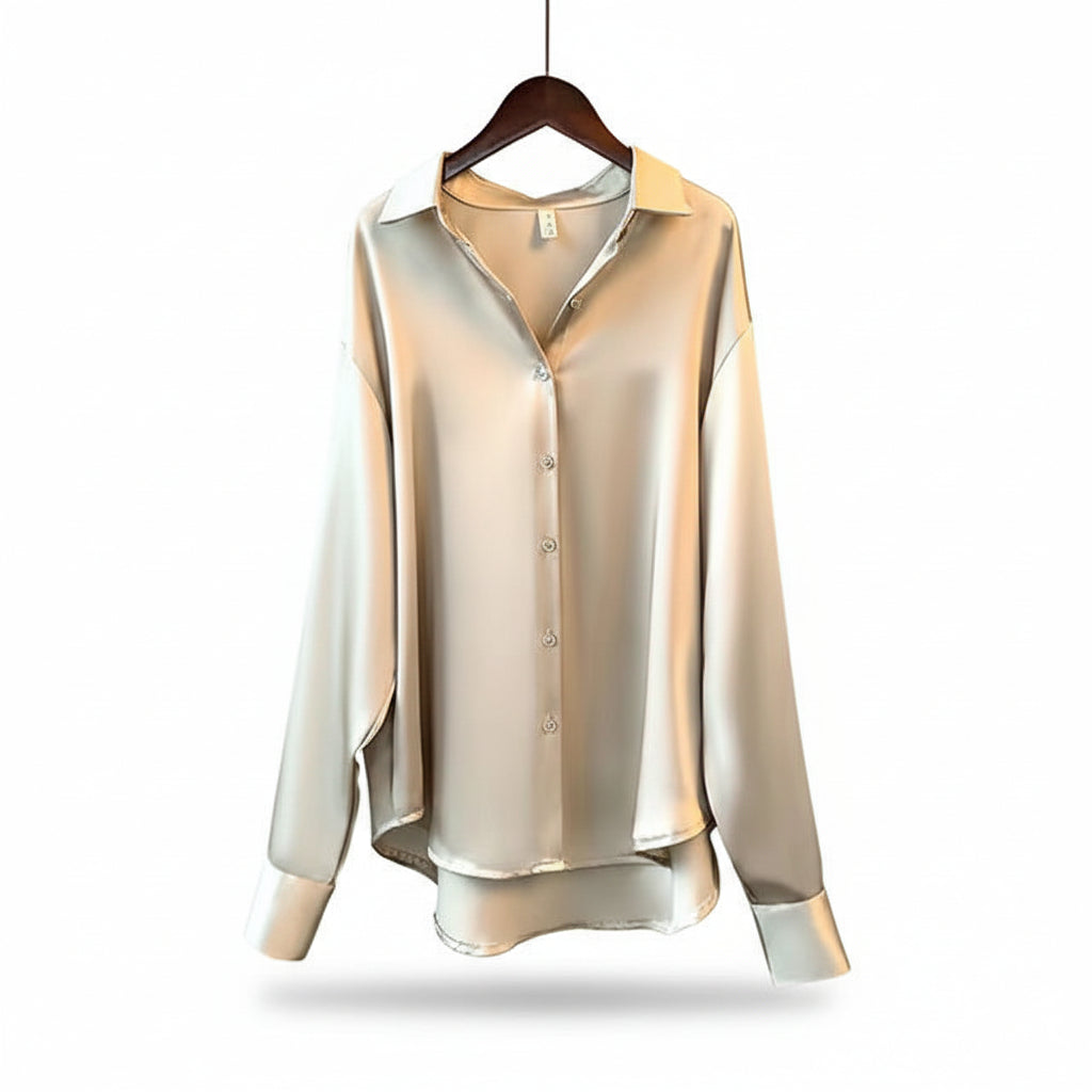 Chemise en satin pour femme