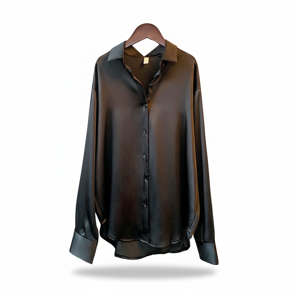 Chemise en satin pour femme