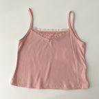 Débardeur Femme Dentelle Vintage Sans Manches Chic