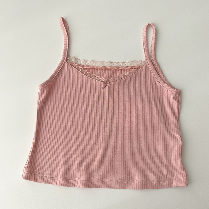 Débardeur Femme Dentelle Vintage Sans Manches Chic
