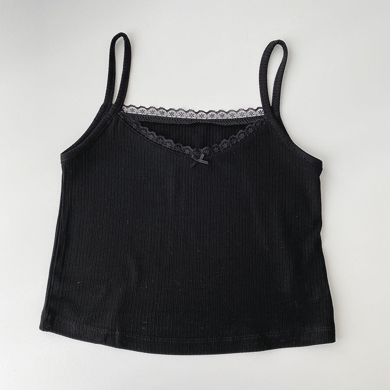 Débardeur Femme Dentelle Vintage Sans Manches Chic