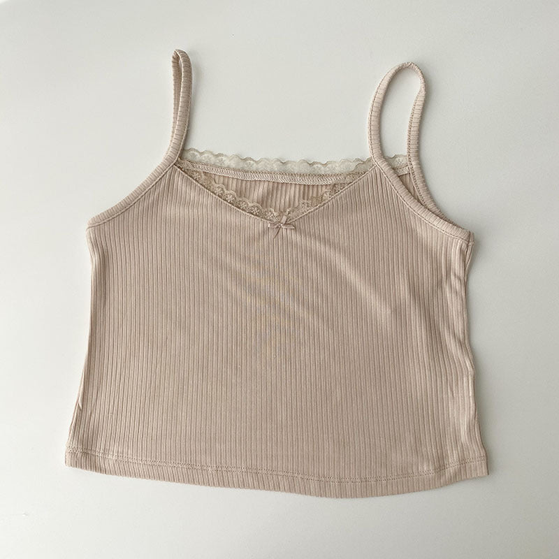 Débardeur Femme Dentelle Vintage Sans Manches Chic