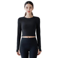 Haut Sport Femme Manches Longues Ajusté