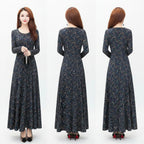 Robe Femme Longue Imprimée Style Élégant Classique