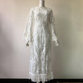 Robe Longue Femme Dentelle Blanche Élégante
