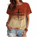T-Shirt Femme Imprimé Col Rond Décontracté