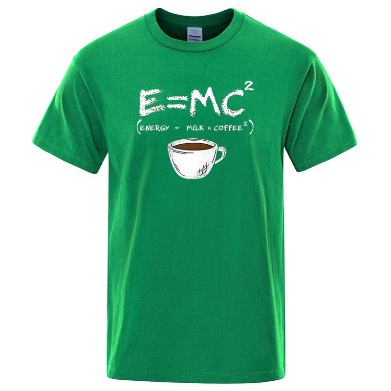 T-Shirt Homme EnergyMilk Coffee Imprimé Style Rétro