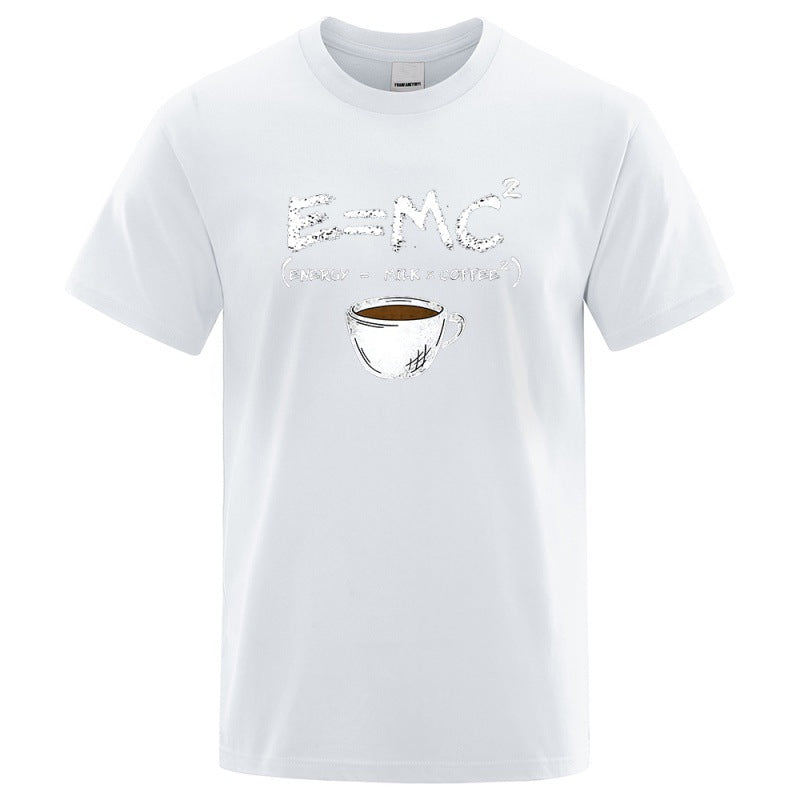 T-Shirt Homme EnergyMilk Coffee Imprimé Style Rétro