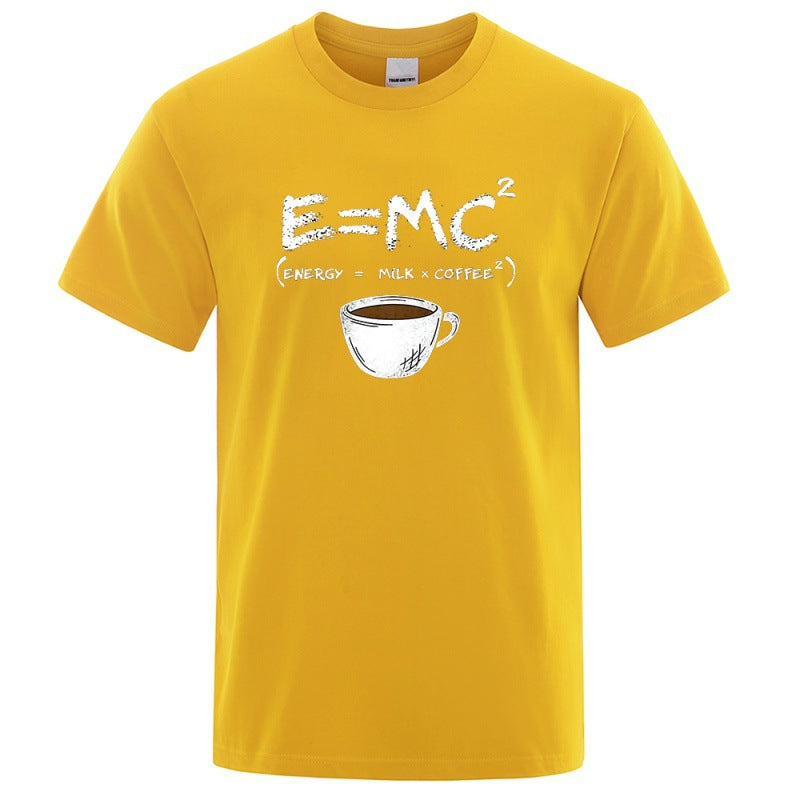 T-Shirt Homme EnergyMilk Coffee Imprimé Style Rétro