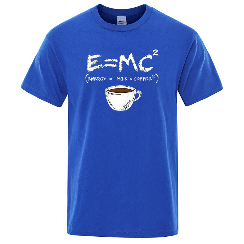 T-Shirt Homme EnergyMilk Coffee Imprimé Style Rétro
