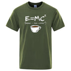 T-Shirt Homme EnergyMilk Coffee Imprimé Style Rétro