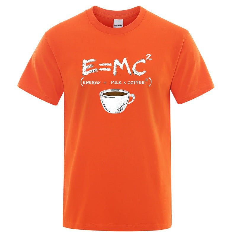 T-Shirt Homme EnergyMilk Coffee Imprimé Style Rétro
