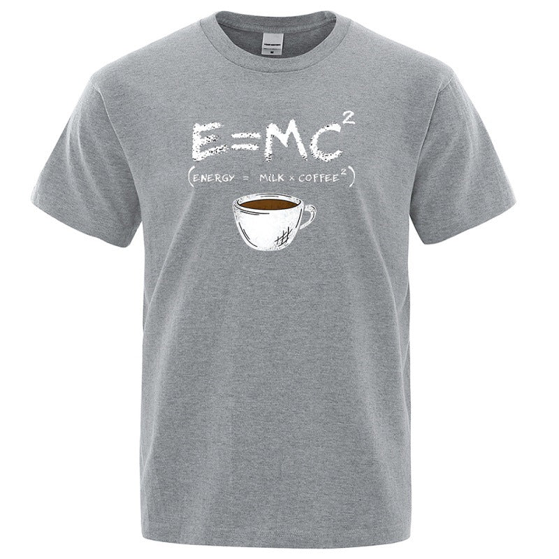 T-Shirt Homme EnergyMilk Coffee Imprimé Style Rétro