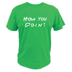 T-Shirt Homme Imprimé How You Doin Ajusté