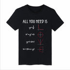 T-Shirt Homme Imprimé Humour Mathématiques Manches Courtes