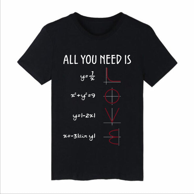 T-Shirt Homme Imprimé Humour Mathématiques Manches Courtes
