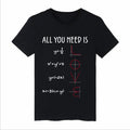 T-Shirt Homme Imprimé Humour Mathématiques Manches Courtes