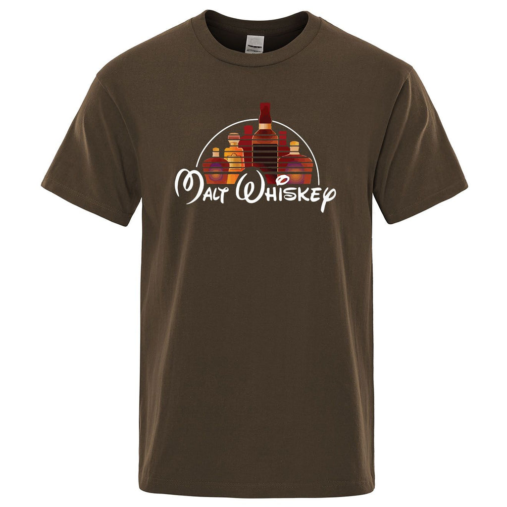 T-Shirt Homme Malt Whiskey Manches Courtes Ample