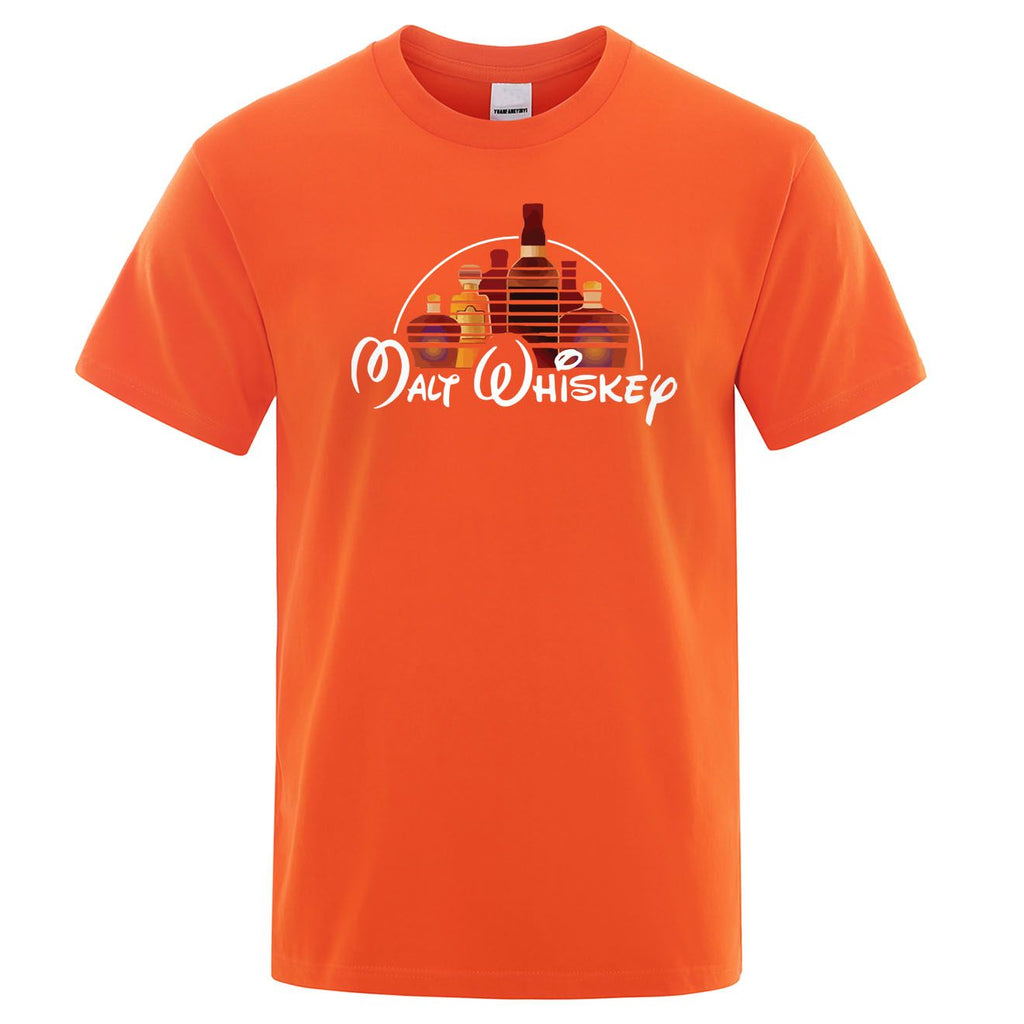 T-Shirt Homme Malt Whiskey Manches Courtes Ample