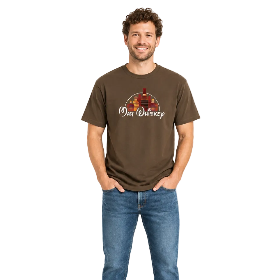 T-Shirt Homme Malt Whiskey Manches Courtes Ample