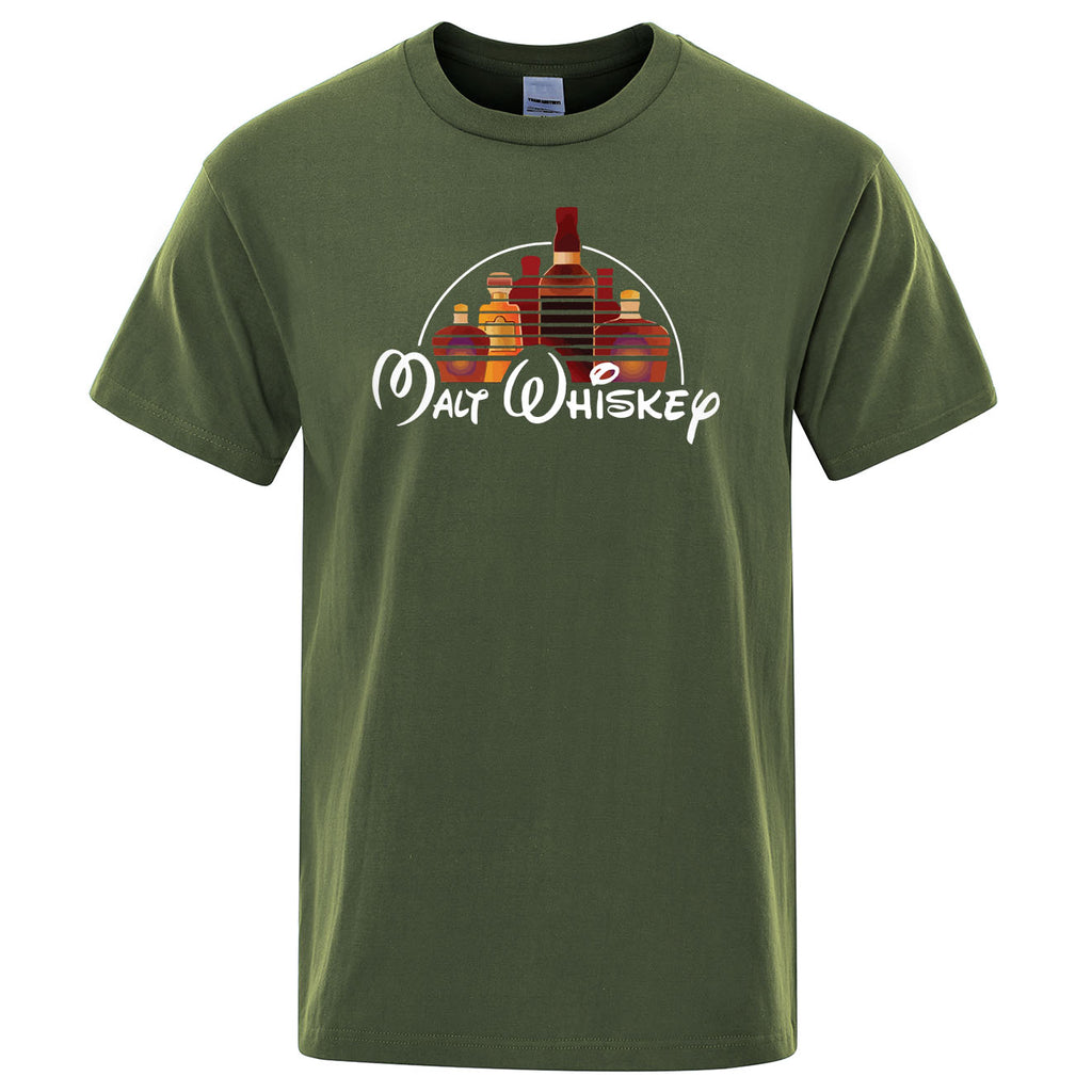 T-Shirt Homme Malt Whiskey Manches Courtes Ample