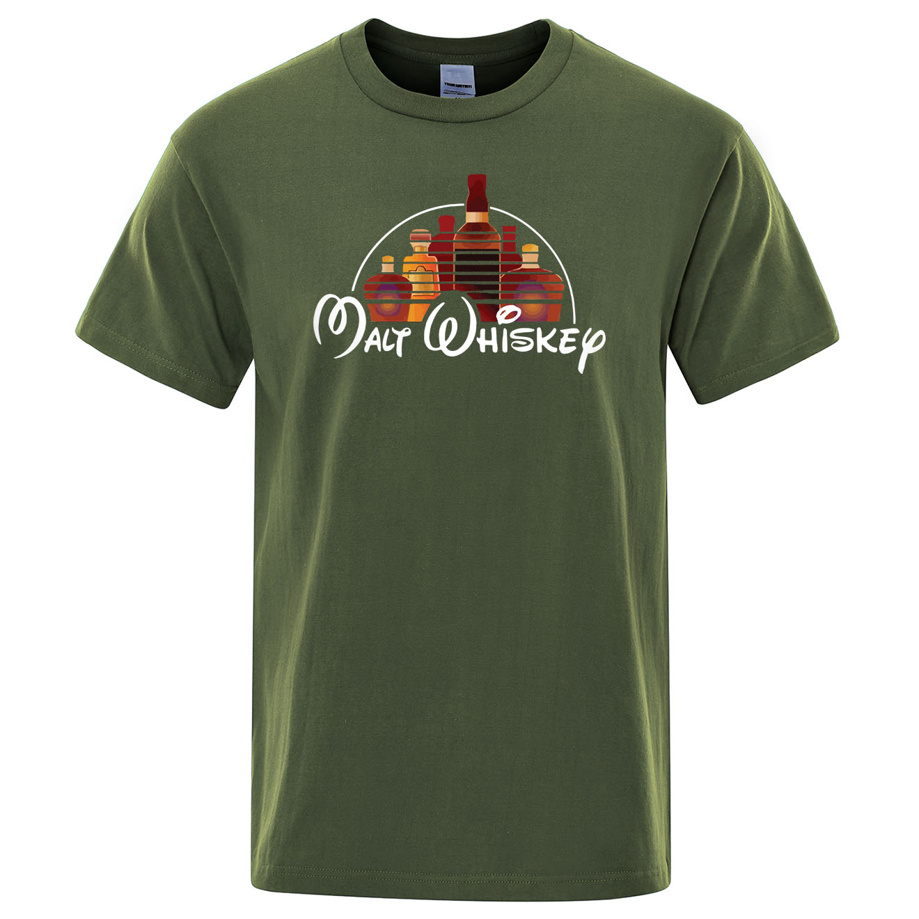 T-Shirt Homme Malt Whiskey Manches Courtes Ample