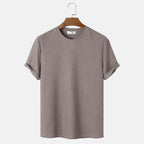 T-Shirt Homme Uni À Col Henley Ajusté