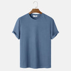 T-Shirt Homme Uni À Col Henley Ajusté